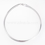 Non-Tarnish 304 Stainless Steel Necklaces, with Lobster Clasps, Stainless Steel Color, 13.8cm(5-7/16 inch)(X-NJEW-D274-03P)