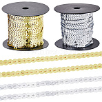 2Rolls 2 Colors Plastic Paillette Beads, Sequins Beads, Ornament Accessories, Flat Round, Mixed Color, 6mm, 1roll/color(FIND-CY0001-12A)