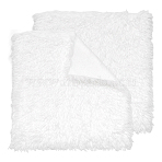 2Pc Polyester Plush Fabric, DIY Crafts Supplies, Square, White, 400~415x400~415x19mm(AJEW-PH0007-53D)