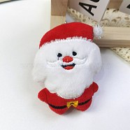 Christmas Theme Cloth Plush Doll Pendant Decorations, with Ball Chain for Bag Ornaments, Santa Claus, 151mm(HJEW-D030-01A)