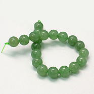Natural Green Aventurine Beads Strands, Round, Light Green, 8mm, Hole: 1mm(G-G099-8mm-17)