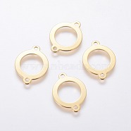 201 Stainless Steel Links connectors, Ring, Golden, 19x14.5x0.8mm, Hole: 1.6mm(X-STAS-L234-032G)