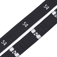 Clothing Size Labels(54), Garment Accessories, Size Tags, Black, 12.5mm, about 10000pcs/bag(OCOR-S120C-23)