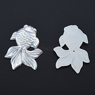 ABS Plastic Imitation Pearl Beads, Goldfish, Creamy White, 30.5x21x2.5mm(KY-N015-27)