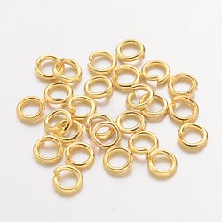 Brass Jump Rings, Cadmium Free & Lead Free, Open Jump Rings, Golden, 20 Gauge, 4x0.8mm, Inner Diameter: 2.4mm, about 1100pcs/50g(X-JRC4MM-G)