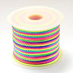 Nylon Thread, Colorful, 1.0mm, about 49.21 yards(45m)/roll(NWIR-R026-1.0mm-10)