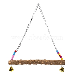 Wooden Pet Swing, with Iron Clasp, Coconut Brown, 640x310mm(AJEW-WH0126-71)