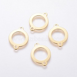 201 Stainless Steel Links connectors, Ring, Golden, 19x14.5x0.8mm, Hole: 1.6mm(X-STAS-L234-032G)