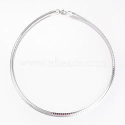 Non-Tarnish 304 Stainless Steel Necklaces, with Lobster Clasps, Stainless Steel Color, 13.8cm(5-7/16 inch)(X-NJEW-D274-03P)