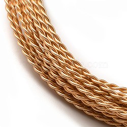 Aluminum Wire, Twisted Round, Saddle Brown, 1.6mm, about 16.40 Feet(5m)/Roll(ALUM-A004-02H)
