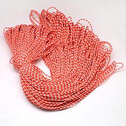 Polyester & Spandex Cord Ropes, 1 Inner Core, Orange Red, 2mm, about 109.36 yards(100m)/bundle(RCP-R007-324)