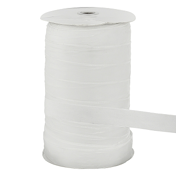 80 Yards Single Face Flat Velvet Ribbon, for Gift Wrapping, Party Decorations, White, 1 inch(25~25.5mm)