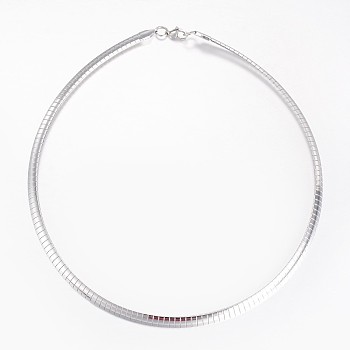 Non-Tarnish 304 Stainless Steel Necklaces, with Lobster Clasps, Stainless Steel Color, 13.8cm(5-7/16 inch)