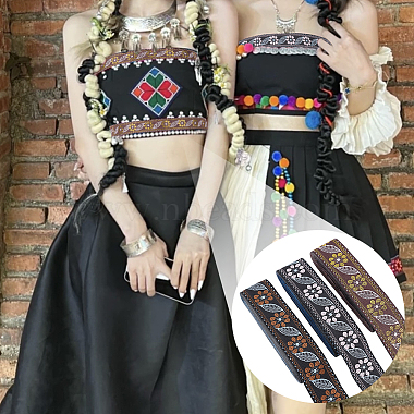 Fingerinspire 10.5m 3 стили вышивка в этническом стиле полиэфирными лентами(OCOR-FG0001-43)-5