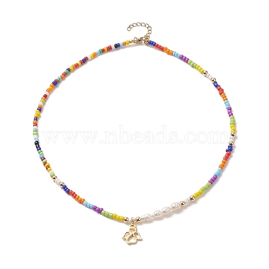 Mixed Color Angel & Fairy Seed Beads Necklaces