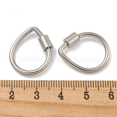 Non-Tarnish 304 Stainless Steel Screw Carabiner Lock Charms(STAS-C092-01B-P)-3