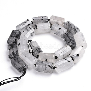 Natural Black Rutilated Quartz Beads Strands(G-S269-07)-2
