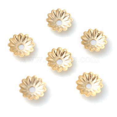 304 Stainless Steel Bead Caps(STAS-H149-27G)-1