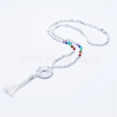 Natural Howlite Beaded Necklaces(NJEW-P159-01)-2