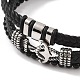 Braided Microfiber Leather Multi-strand Bracelets(BJEW-B096-30B)-2