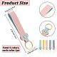 5Pcs 5 Colors Rectangle PU Leather Keychains(KEYC-SC0002-14)-2