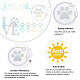 8 Sheets 4 Style Waterproof Heart & Bear Paw Pattern PET Car Decals Stickers(STIC-GF0001-03A)-4