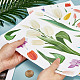4 Sheets 4 Styles Tulip Flower PVC Waterproof Static Stickers(AJEW-WH0033-84)-3