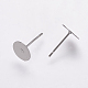 304 Stainless Steel Stud Earring Settings(X-STAS-K146-009-8mm)-1