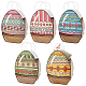 5pcs 5 colors Easter Egg Shaped Paper Bags(CARB-BC0001-19)-1