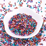 12/0 Baking Paint Glass Seed Beads, Mixed Color, 1.5~2x1.5mm, Hole: 0.5~1mm, about 30000pcs/bag(SEED-S001-KM)