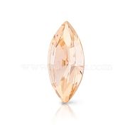 Preciosa&reg MAXIMA Crystal Fancy Stones, Czech Crystal, 435 14 615 Navette(Horse Eye), Dura Foiling, 90300 Light Peach, 8x4mm(Y-PRC-FG8-90300)