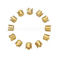 Iron Bead Caps, Flower, 4-Petal, Golden, 6.5x7mm, Hole: 1mm(IFIN-TA0001-07G)
