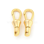 Brass Swivel Lobster Claw Clasps, Swivel Snap Hook, Real 18K Gold Plated, 24x8mm, Hole: 2x2mm(KK-K382-06G)