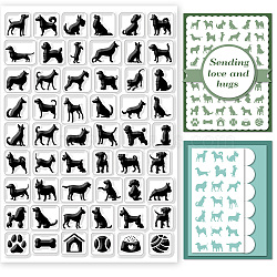 PVC Stamps, for DIY Scrapbooking, Photo Album Decorative, Cards Making, Stamp Sheets, Film Frame, Dog, 21x14.8x0.3cm(DIY-WH0371-0090)