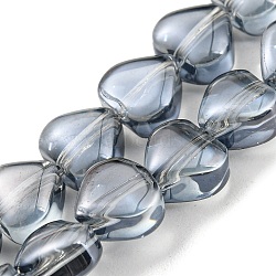 Pearl Luster Plated Electroplate Transparent Glass Beads Strands, Heart, Light Steel Blue, 5.5x6x4mm, Hole: 0.9mm, about 110pcs/strand, 23.23 inch(59cm)(EGLA-G037-09A-PL01)