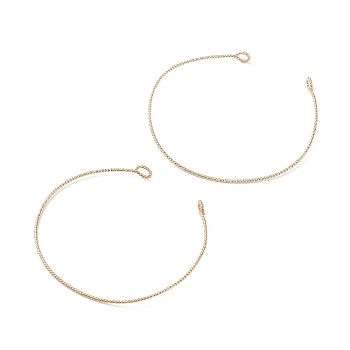 Copper Wire Bracelet Making Accessories, for Jewelry Making, Golden, 0.1cm, Inner Diameter: 2-1/2 inch(6.45cm)