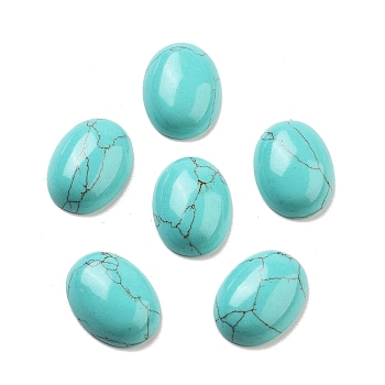 Synthetic Turquoise Cabochons, Oval, 16x12x5mm