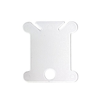 Plastic Thread Winding Boards, Floss Bobbins, for Cross Stitch Embroidery Thread Storage, White, 38x35x1mm, 20pcs/bag
