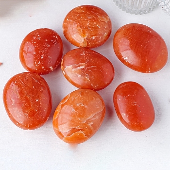 Natural Red Aventurine Palm Stones, Oval Healing Stone, Massage Tools, 50~60mm