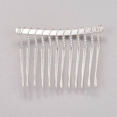 Silver Color Plated Iron Hair Comb(X-PHAR-Q001-1S)-3