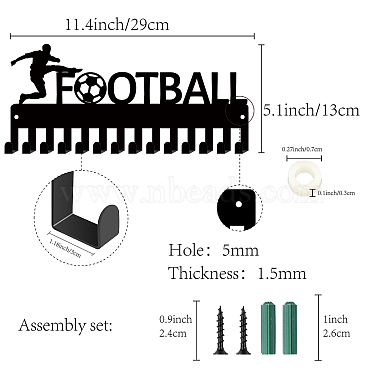 Iron Medal Holder Frame(AJEW-WH0390-008)-2