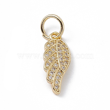 Real 18K Gold Plated Clear Wing Brass+Cubic Zirconia Pendants