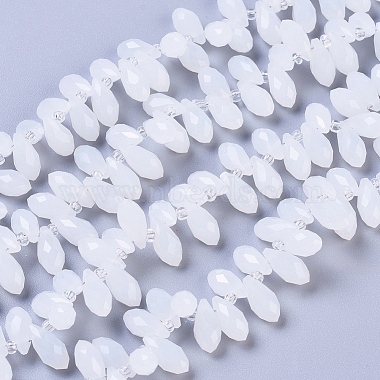 12mm WhiteSmoke Teardrop Glass Beads