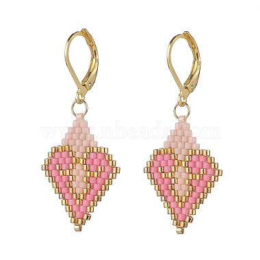 Pearl Pink Glass Earrings
