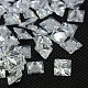 10PCS Clear Grade A Square Shaped Cubic Zirconia Pointed Back Cabochons(X-ZIRC-M004-7x7mm-007)-1