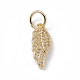 Rack Plating Brass Micro Pave Cubic Zirconia Pendants(KK-G451-06G)-1