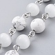 Chaînes de perles de howlite naturelle à la main(AJEW-JB00509-01)-1