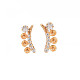 Brass Micro Pave Clear Cubic Zirconia Stud Earring Findings(KK-S364-038)-1