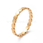 Ion Plating(IP) 201 Stainless Steel Oval Wrap Finger Ring for Women, Golden, US Size 6 1/2(16.9mm)(RJEW-J051-23G)