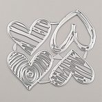Carbon Steel Cutting Dies Stencils, for DIY Scrapbooking, Photo Album, Decorative Embossing Paper Card, Matte Stainless Steel Color, Heart Pattern, 77x90x0.8mm, Hole: 1mm(DIY-WH0043-97MP)